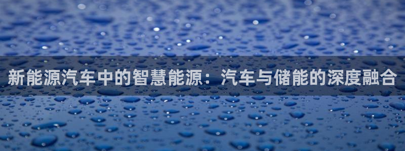 优发国际不出款怎么办：新能源汽车中的智慧能源：汽车与储能的深度融合