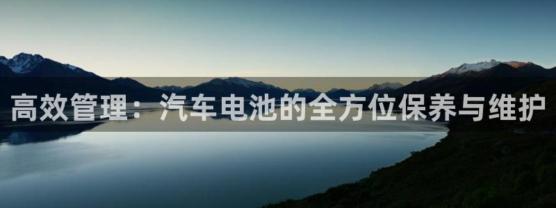 优发国际安卓版下载安装苹果：高效管理：汽车电池的全方位保养与维护