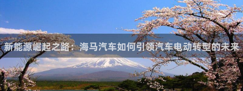 优发国际手机版网站下载：新能源崛起之路：海马汽车如何引领汽车电动转型的未来